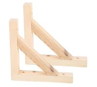 jojofuny Wooden Triangle Shelf Brackets Wall Mounted Floating Shelf Supports Decorative Corner Brackets Easy Installation Space Saving