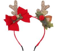 jojofuny Xmas Headband - Antlers Headband Reindeer Ears Deer Hair Bands for Women Christmas Holiday Hair Accessories for Women