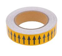 jojofuny Yellow Arrow Pipe Identification Tape with Weather-resistant Polystyrene Material for Safety Assurance in Chemical Plants and Fire Stations