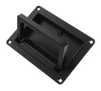 jojofuny Zinc Alloy Recessed Door Pull Handle Large Black Embedded Toolbox Flush Mount Pocket Handle for Cabinet Sliding Doors and Containers