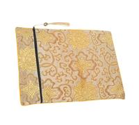 jojofuny Zippered Scriptures Pouch Elegant Tassel Embroidery Storage Bag for Bible Prayer Book and Buddhist Texts Soft for Easy Maintenance and Secure Closure
