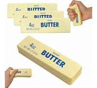 JOJOHOMY Dumpling Squishies, Glitter Dumpling With Box, Colorful Dumplings Stress Relife Toy, Stuffers with Food Steamer Desk Toys (4 Pcs-Butter)