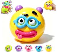 JOJOHOMY New Smushers Squishies With Interchangeable Faces, Soft Slow Rising Cute Dog Face Swap Sensory Fidget Toy, Stress Anxiety Relief Toy for Adults Kids Home Office Travel Party (Yellow )