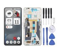 JOJOMALL HWEDZ DSZQKS For Nothing Phone 3a A059 AMOLED LCD Screen Digitizer Full Assembly with Frame(White)