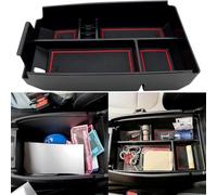 JOJOMARK Compatible with Ford Escape 2020 2021 2022 2023/Bronco Sport 2021 2022 2023 Accessories Center Console Tray Organizer, Armrest Secondary Storage Box (Red)