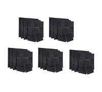 Jojomino 250 Pieces Acoustic Sound Protection Foam Sound Absorbing Panels Sound Protection Panels Wedge for Studio Walls Ceiling, 1 x 12 x 12