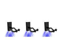 Jojomino 3 x Durable Guitar Hanger, Wall Stand, Guitarra Holder, LED Light for Acoustic Electric Guitar, Bass Banjo, Blue