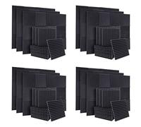 Jojomino Acoustic Sound Protection Foam Sound Absorbing Panels Sound Protection Panels Wedge for Studio Walls Ceiling, 1 x 12 x 12 cm, Pack of 200