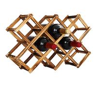 Jojomino Capacity Foldable Wine Rack Free Standing Wooden Wine Rack Countertop Wine Racks,Storage Wine Rack