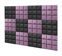 Jojomino Pack of 12 sound protection foam, acoustic panels, foam tiles with dense demolition foam for recording studios