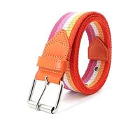 Jojomino Rainbow Striped Canvas Pin Buckle Belt WoMen's Casual Tactical Nylon Belt Nylon braided belt