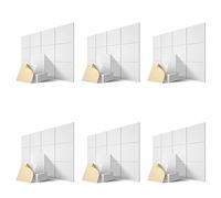Jojomino Self-Adhesive Acoustic Panels Pack of 72, 12 x 12 x 0.4 Soundproof Padding, Sound Damping Plate for Home, White