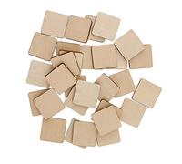 Jojomis Square MDF Unfinished Wood Pieces Blank Plaque DIY Craft 20x20mm 30 Pieces
