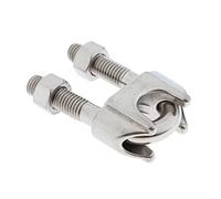 Jojomis Stainless Steel U-Shape Saddle Clamp Cable Clip for Wire Rope - Silver, 20mm
