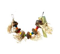 JoJoMonsta Parakeet Toys,Paradise Series Lucky Amulet Parrot Climbing and Chewing Boredom Relief Toy Handmade Bird Toy Parrot Toy Set