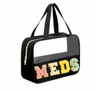 JOJOPOLLO Clear Bag, Black-Meds,