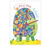 Jojo's Jungle Paper Rose First Day at School Card - Cute Terry Tortoise Design - Artistic Good Luck Greeting Card