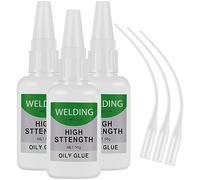 Jokapy 3 Pcs Super Glue, All Purpose Glue Set Strong Adhesive with Nozzle Dropper Universal Fast Drying, Multifunctional Glue for Hard Plastic, DIY Craft, Rubber,Metal,Leather, Ceramic