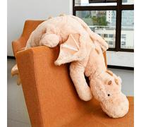 Jokapy 70-150 cm Cuddly Toy Dragon, Plush Toy, Sleeping Pillow, Large, Soft, Long, Giant Plush Toy, Fluffy Cushion, Gift for Children, Girlfriend (Pink, 90 cm)