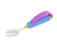 Jokapy Adaptable Utensils Non Sliding Handle Adjustable Silicone Strap 360° Rotatable Easy Grip Spoon Fork Disability Tableware (A, One Size)