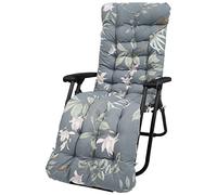 Jokapy Sun Lounger Cushion Only, 170*50CM with Backrest Ties, Thicken Comfortable Sunbed Cushions, Garden Chair Cushion, Memory Foam Pad, Recliner Chair Cushion for Porch Swing Patio Lawn