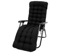 Jokapy Sun Lounger Cushion Only, 170*50CM with Backrest Ties, Thicken Comfortable Sunbed Cushions, Garden Chair Cushion, Memory Foam Pad, Recliner Chair Cushion for Porch Swing, Patio, Lawn