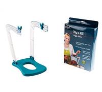 Jokari Jumbo Weight Bearing Clip and Fill Baggy Rack. Sturdy Stand Props Open Plastic Food Storage and Freezer Bags for Hands Free, No Mess Pouring of Leftovers, Meal Prep Ingredients or Snacks