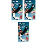 Jokari Ultimate Easy Open Ring Pull Can Opener 3 Pack by Durable Non Slip Rubber Grip Makes Opening Aluminum Container Tabs Simple.