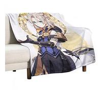 JOKBEN Genshin Impact Blanket Albedo Blanket Mondstadt Game Anime Blanket M(150cm×125cm) Super Soft Flannel Throw Blanket for Kids & Adults