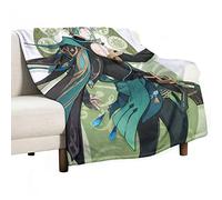 JOKBEN Genshin Impact Blanket Alhaitham Blanket Sumeru Game Anime Blanket L(200cm×150cm) Super Soft Flannel Throw Blanket for Kids & Adults