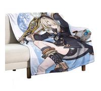 JOKBEN Genshin Impact Blanket Fontaine Freminet Blanket Game Anime Blanket M(150cm×125cm) Super Soft Flannel Throw Blanket for Kids & Adults