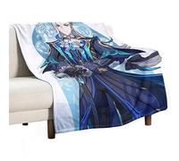 JOKBEN Genshin Impact Blanket Fontaine Neuvillette Blanket Game Anime Blanket M(150cm×125cm) Super Soft Flannel Throw Blanket for Kids & Adults