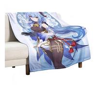 JOKBEN Genshin Impact Blanket Ganyu Blanket Liyue Game Anime Blanket L(200cm×150cm) Super Soft Flannel Throw Blanket for Kids & Adults