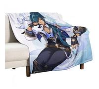 JOKBEN Genshin Impact Blanket Kaeya Blanket Mondstadt Game Anime Blanket M(150cm×125cm) Super Soft Flannel Throw Blanket for Kids & Adults