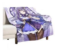 JOKBEN Genshin Impact Blanket Keqing Blanket Liyue Game Anime Blanket L(200cm×150cm) Super Soft Flannel Throw Blanket for Kids & Adults