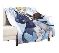 JOKBEN Genshin Impact Blanket Mika Blanket Mondstadt Game Anime Blanket M(150cm×125cm) Super Soft Flannel Throw Blanket for Kids & Adults