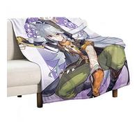 JOKBEN Genshin Impact Blanket Razor Blanket Mondstadt Game Anime Blanket M(150cm×125cm) Super Soft Flannel Throw Blanket for Kids & Adults