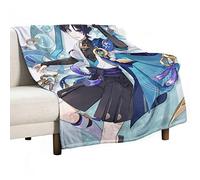 JOKBEN Genshin Impact Blanket Wanderer Blanket Inazuma Game Anime Blanket S(125cm×100cm) Super Soft Flannel Throw Blanket for Kids & Adults