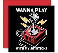 Joke Anniversary Card for Wife Girlfriend - Play With My Joystick - Funny Wedding Anniversary Card for Women Her from Husband Boyfriend Him, 145mm Greeting Cards Fiance Fiancee