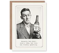 Joke Father's Day Card for Dad Alcohol Free Beer Joke Personalised Greeting Card