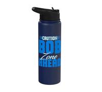 Joke Funny Name Bob Birthday Robert Bob Zone Ahead Stainless Steel Insulated Water Bottle