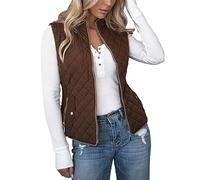 JokeLomple Women's Gilets Plus Size - Thicken Winter Vest Body Warmer For Women Ladies Sleeveless Bodywarmer Waistcoat Winter Wear Side Split Long Quilted Gilet Cozy Outerwear Winter Clothes