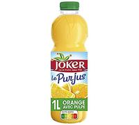 Joker - 100% Pure Orange Juice with Pet Pulp 6X1L - 100% Pur Jus D Orange Avec Pulpe Pet 6X1L - Price Per Unit - Fast Shipping
