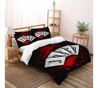 JOKER BLOOD Bedding Set Theme Bedspread Gothic Themes Duvet Cover Set Microfiber Comforter Cover Suitable for Family,couple,children with Pillow Double（200x200cm）
