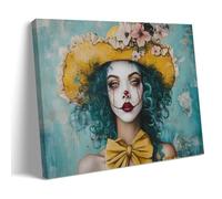 Joker Canvas Wall Art, Laughing Clown Portrait Hanging Paintings, Modern Gallery Print with Vivid Colors & Deep Emotion for Living Room Home Office Decor 20x30inch(50x75cm)