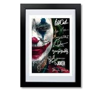 Joker Cast Signed A4 Poster Photo Print Framed Autograph Gift 2019 Movie Film Joaquin Phoenix (A4 BLACK FRAMED & MOUNTED)