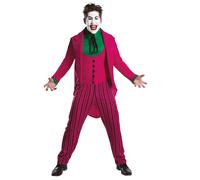 Joker Costume Mens Deluxe Batman Villan Halloween Fancy Dress Outfit Official