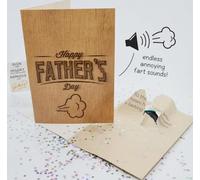 Joker Greeting Happy Father's Day Card with Endless Fart Sounds, Funny Prank Joke Gift, Glitter Spray Included