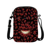 Joker Merch Gift Joker Character Joke Ghoul Crossbody Bag for Joker Lover Horror Movie Fans Gift (HAHA Cross)