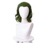 Joker Movie Clown Batman Joker Wig Cosplay Joaquin Phoenix Arthur Fleck Curly Green Heat Resistant Synthetic Hair Wigs + Wig Cap